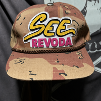 Casquette de baseball snapback 5 panneaux en Oxford, camouflage désertique 3D personnalisé, motif chocolat, visière plate, streetwear