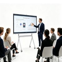 Pizarra Interactiva Inteligente 4K de 55/65/75/85 Pulgadas OEM ODM con Android 14 OPS, Sistema Operativo Dual, 20 Puntos Táctiles, para Educación, Negocios y Uso en Interiores