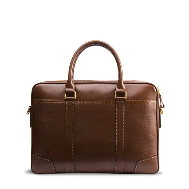 Vintage Leather Briefcases Business Laptop Shoulder Bag