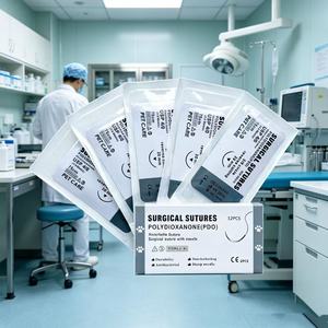 Suturas Quirúrgicas Absorbibles PGA <span class=keywords><strong>de</strong></span> 75cm, Personalizables, con Corte Inverso 1/2, Hilo <span class=keywords><strong>de</strong></span> Nylon, Seda y Catgut - Product Image 5