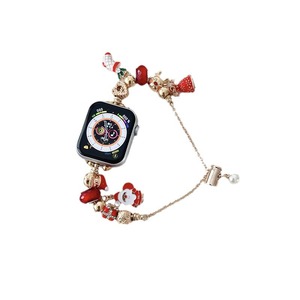 Pendentif de noël <span class=keywords><strong>bracelet</strong></span> de montre mignon pour <span class=keywords><strong>Apple</strong></span> <span class=keywords><strong>Watch</strong></span> Ultra 38mm 41 44mm 49mm Bling femme pour iWatch 9 8 7 SE <span class=keywords><strong>bracelet</strong></span> en métal - Product Image 1
