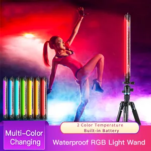 LUXCEO P7RGB su geçirmez el taşınabilir 18650 usb şarj edilebilir fotoğraf stüdyosu video rgb floresan lamba uzaktan kumanda ile video