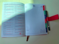 Agenda en cuir pu personnalisé Offre Spéciale avec boucle pour fermeture carnet de notes en cuir planificateur avec index découpé et boucle à stylo