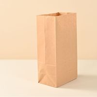 Sacs SOS en stock, sacs en papier kraft à fond carré, sacs d'emballage pour pain et toasts, sacs jetables à emporter, résistants à l'huile