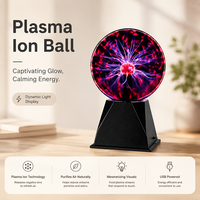 Lámpara de Plasma de Escritorio Ahorradora de Energía, Personalizable al por Mayor, con Respuesta Táctil, Bola de Plasma para Decoración de Oficina o Sala de Estudio