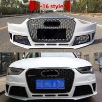 Pare-chocs avant Audi A4 modifié RS4, grand contour, modèles 13-16 B8, grille nid d'abeille S4 améliorée, ABS, neuf