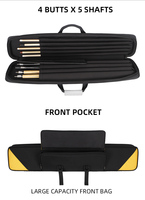 Étui souple pour queue de billard Pelove 4x5, logo personnalisé, tissu antichoc, sac pour queue de billard de grande capacité avec pack d'accessoires