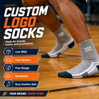 Personnalisez vos chaussettes de sport athlétiques avec votre logo, chaussettes respirantes et anti-humidité pour la salle de sport, l'entraînement et la course à pied
