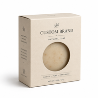 Vente en gros de boîtes d'emballage en papier recyclé pour savon artisanal, personnalisées avec impression couleur pleine