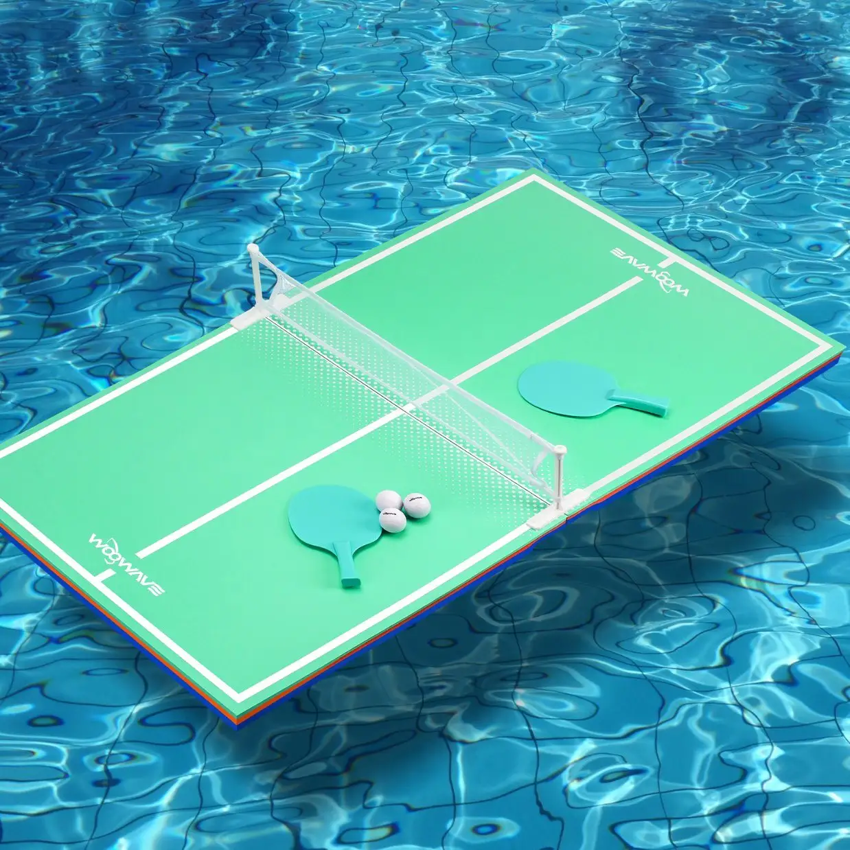 WOOWAVE EVA köpük yüzen masa tenisi katlanır oyun masası yüzer pin pon masası yüzme havuzu su oyunları için Set