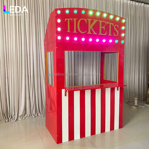 LEDA Nuevo Diseño de Cabina de Boletos de Hierro Forjado con Luces LED de Colores, Artículos Decorativos para Actividades de Celebración al Aire Libre - Product Image 2