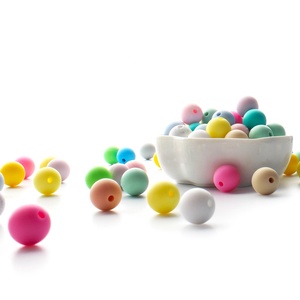Custom 15mm Bpa Free Food Grade Baby Soft Solid <strong>Silicone</strong> Character <strong>Bead</strong> for Beadabl Pens - Product Image 2