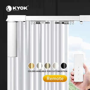 Moteur de rideau intelligent KYOK, rail avec télécommande, en alliage d'aluminium, design moderne et minimaliste pour rideaux - Product Image 1