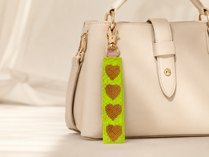 Sstringz Handmade Beaded Heart Keychain Wholesale <b>Custom</b> Logo Fashion Gift <b>Key</b> <b>Ring</b> Accessory for Business Events and Gifting - Product Image 6