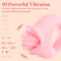 Erwachsenenspielzeug für Frauen Vibrator Zungenlecker 10 Vibrationsmodi 10 Leckmodi Wasserdicht USB-Aufladung Tragbar Diskret Vibro