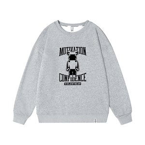 Suéter de cuello redondo 2025 con logotipo personalizado para hombre y mujer, ropa holgada americana para primavera y otoño. - Product Image 2