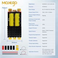 MAXKGO 5-12S 120A AM32 Contrôleur de vitesse électronique sans balais (ESC) PWM 128KHz pour multirotor RC, avion et drone de protection des plantes