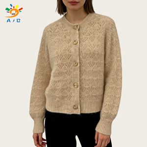 Suéter de <span class=keywords><strong>Lana</strong></span> Merino para <span class=keywords><strong>Mujer</strong></span>, Color Sólido, Tejido, Suave, Cálido, Transpirable, Informal, para Uso Diario, Otoño, con Botones, 2026 - Product Image 1