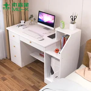 Mobilya masa ofis masası masaüstü ev ahşap çalışma masası için beyaz bilgisayar masası