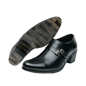 Men's Loafers Dress Shoes Genuine Leather Breathable Winter Summer Light Slip-On Solid 7 Hidden <b>Insole</b> Comfort 2.8 Inch <b>Height</b> - Product Image 1