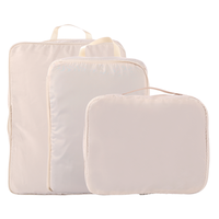 Ensemble organisateur de vêtements de voyage 3 pièces avec logo personnalisé de haute qualité chariot à bagages cubes d'emballage de compression