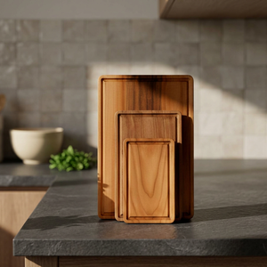 ชุดเขียงไม้รูปสี่เหลี่ยมผืนผ้า 3 ชิ้น แพ็คเกจแบบรวมกัน ป้องกันการลื่น - Product Image 2
