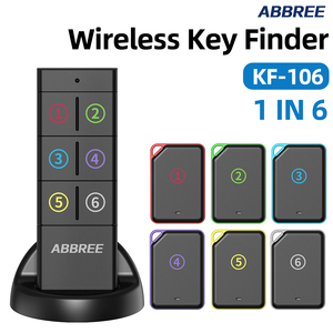 ABBREE KF-106 Localizzatore di Chiavi Wireless RF, Tracker per Animali Domestici, Tracker per Portafogli, <span class=keywords><strong>Telecomando</strong></span>, 1 Trasmettitore RF, 6 Ricevitori - Product Image 1