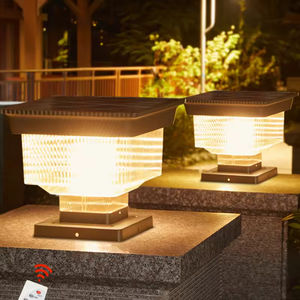 <span class=keywords><strong>Lampe</strong></span> solaire LED intelligente à commande <span class=keywords><strong>automatique</strong></span> pour poteau de colonne de jardin extérieur certifiée IP65 RoHS à haute conversion - Product Image 1