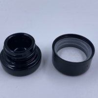 Petits pots en verre noirs de 5 g 5 ml avec couvercles à vis résistants aux UV, contenants de stockage de concentré résistants aux enfants