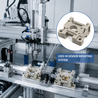 Usinage CNC en petites séries pour supports de capteurs PBT utilisés dans l'automatisation industrielle avec des bords sans bavures