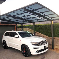 Cochera Prefabricada de Aluminio con Fácil Instalación, Refugio Exterior Resistente a la Intemperie para Autos y Autocaravanas