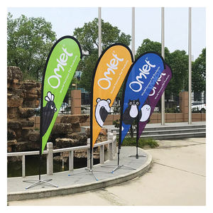 Наружный пользовательский дизайн логотипа печать рекламный пляжный флаг перо флаг капленые флаги и баннеры - Product Image 4