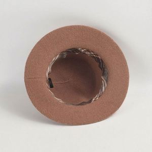 2024 Autumn Fall Winter New Simple Wool Knitted Fedora <b>Hat</b> British Vintage Flat Top <b>Hat</b> <b>for</b> Women Dress - Product Image 4