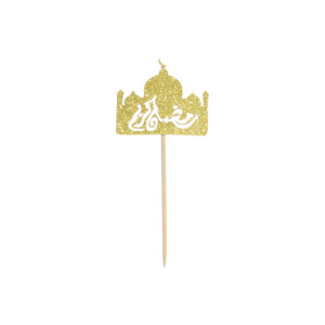 Il topper per cupcake a forma di <span class=keywords><strong>luna</strong></span> <span class=keywords><strong>e</strong></span> castello per <span class=keywords><strong>la</strong></span> torta del Ramadan, un decorazione per il cupcake dell'Eid al-Fitr. - Product Image 2