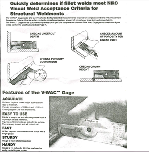 Undercut गेज V-WAC एकल वेल्ड गेज - Product Image 5