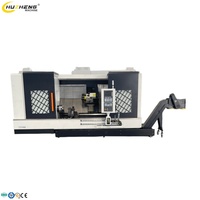 Tour de fraisage CNC à double broche pour métaux CKD750-1000, tournage d'arbres