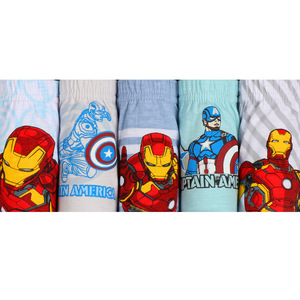 Lot de cinq slips pour garçons en pur coton, imprimés de dessins animés, anti-humidité et absorbants, style coréen pour bébés - Product Image 3