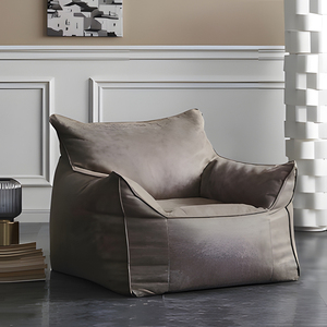 Copridivano pigro di lusso PU finta pelle scamosciata <span class=keywords><strong>Pouf</strong></span> sedia per camera da letto soggiorno giardino - Product Image 4