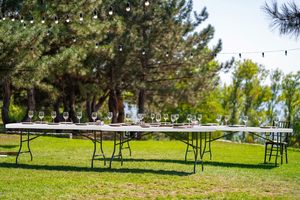Tables pliantes en plastique <span class=keywords><strong>de</strong></span> <span class=keywords><strong>haute</strong></span> qualité, tables pliantes bon marché pour les mariages, les événements <span class=keywords><strong>de</strong></span> <span class=keywords><strong>jardin</strong></span>, pliables pour les fêtes, 4 pieds/5 pieds/6 pieds, <span class=keywords><strong>table</strong></span> d'extérieur - Product Image 4