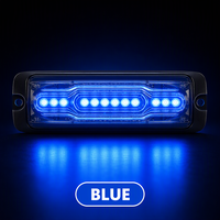 Nouveau Feu de détresse à LED E-mark 12 pour calandre de voiture, super lumineux, montage en surface, avertissement, petit phare en aluminium 24V IP65