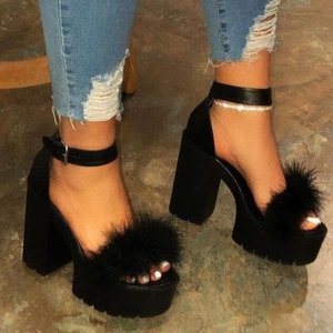Amazon.com: Zapatos de tacón alto para mujer con plataforma de bomba a la  moda, zapatos de mujer con tacones altos rojos., 4 M US : Ropa, Zapatos y  Joyería