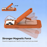 Dompet Lipat Tipis Anti-RFID dengan Tempat Kartu Magnetik dan Penyangga Lepas Pasang untuk iPhone 18 17 Pro Max 16 17 18 Pro
