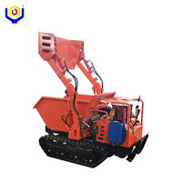 Minicargadora Hidráulica de Orugas 800kg, Minicargadora Compacta, Transportador Multiusos, Minidumper para Jardín y Granja