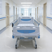 Lit d'hôpital manuel à trois manivelles, prix avantageux, fabriqué en Chine
