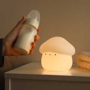 Mushroom-Shaped <b>Night</b> <b>Light</b> Rechargeable Soft Glow Lamp For Bedroom Bedside Use - Product Image 2