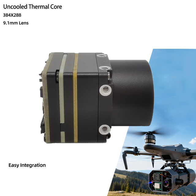 Infiray Infrared Thermal Imaging Camera 384X288 9.1mm  Thermal UVC FPV Drone Payload Firefighting 40mk 28.9x21.7