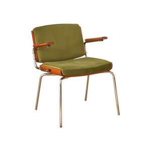 Modern <strong>Retro</strong> Restaurant Furniture Home <strong>Dining</strong> <strong>Chair</strong> with Velvet Cafe Bistro Metal Wood Seat and Armrest <strong>Dining</strong> <strong>Chairs</strong> - Product Image 1