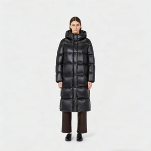 Parkas pour femmes certifiés, vestes longues brillantes de luxe, manteaux matelassés pour femmes, doudounes en duvet d'oie - Product Image 2