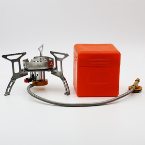 Réchaud à gaz pliable portable avec allumage électronique, résistant au vent, pour le camping en plein air, argenté, capacité 3-5L, ultra léger - Product Image 4