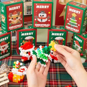 Ensemble de blocs de construction de noël, 100 à 200 pièces, petites particules, jouet éducatif pour enfants de 5 à 7 ans - Product Image 1